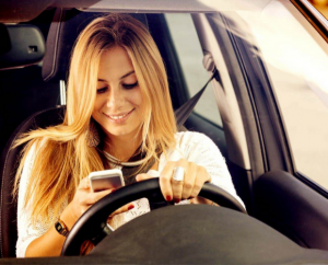 texteando al manejar