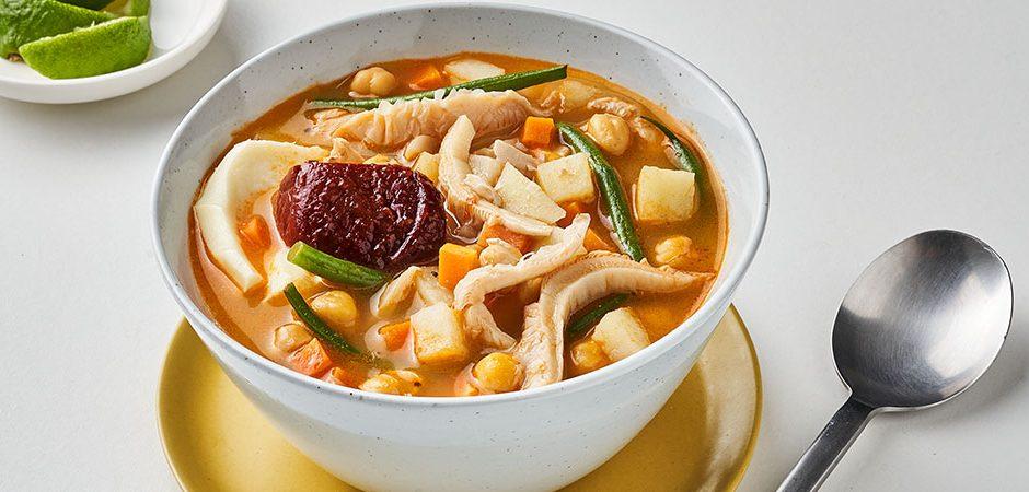 Caldo Tlapeño vegetariano